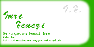 imre henczi business card